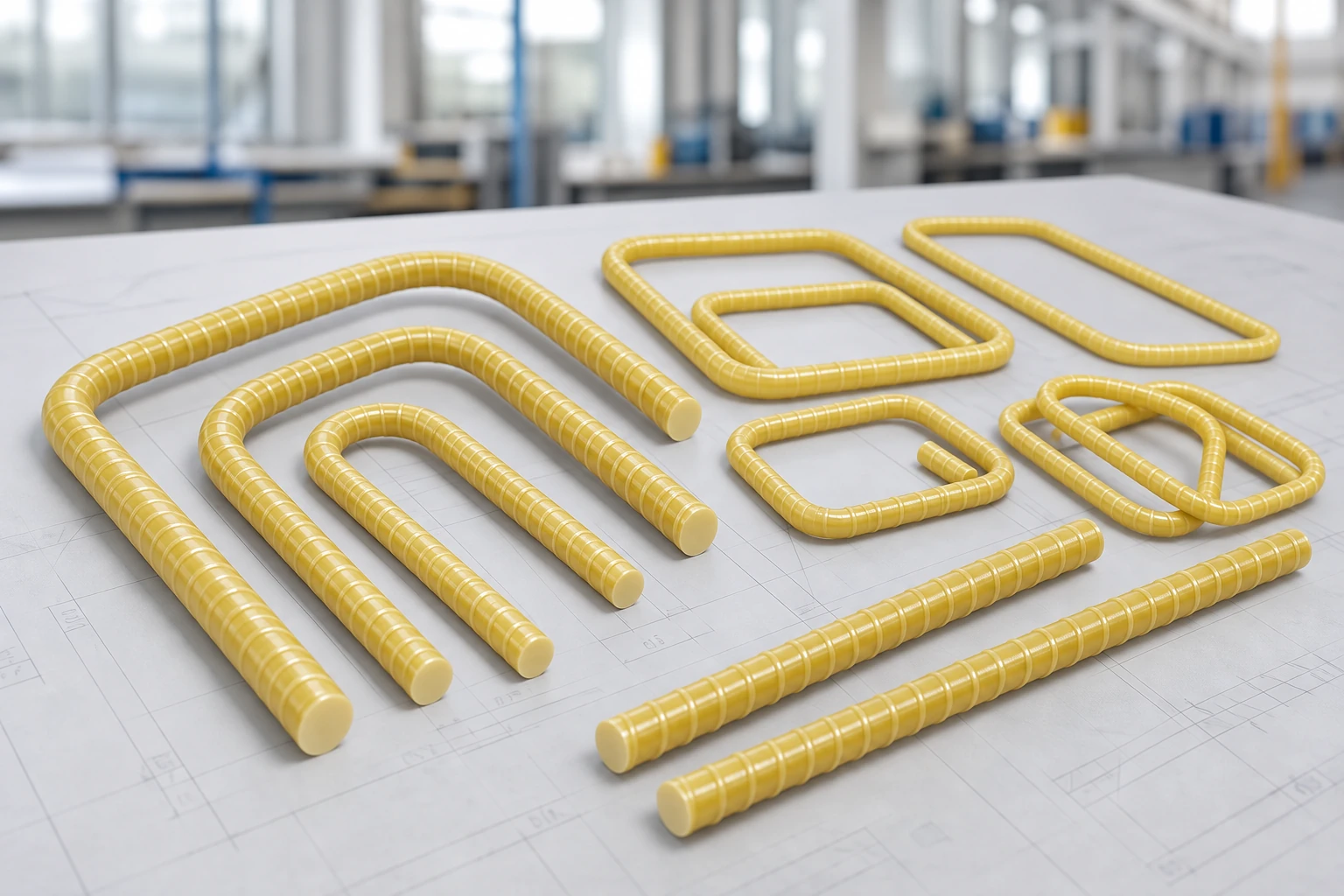 Bent GFRP elements