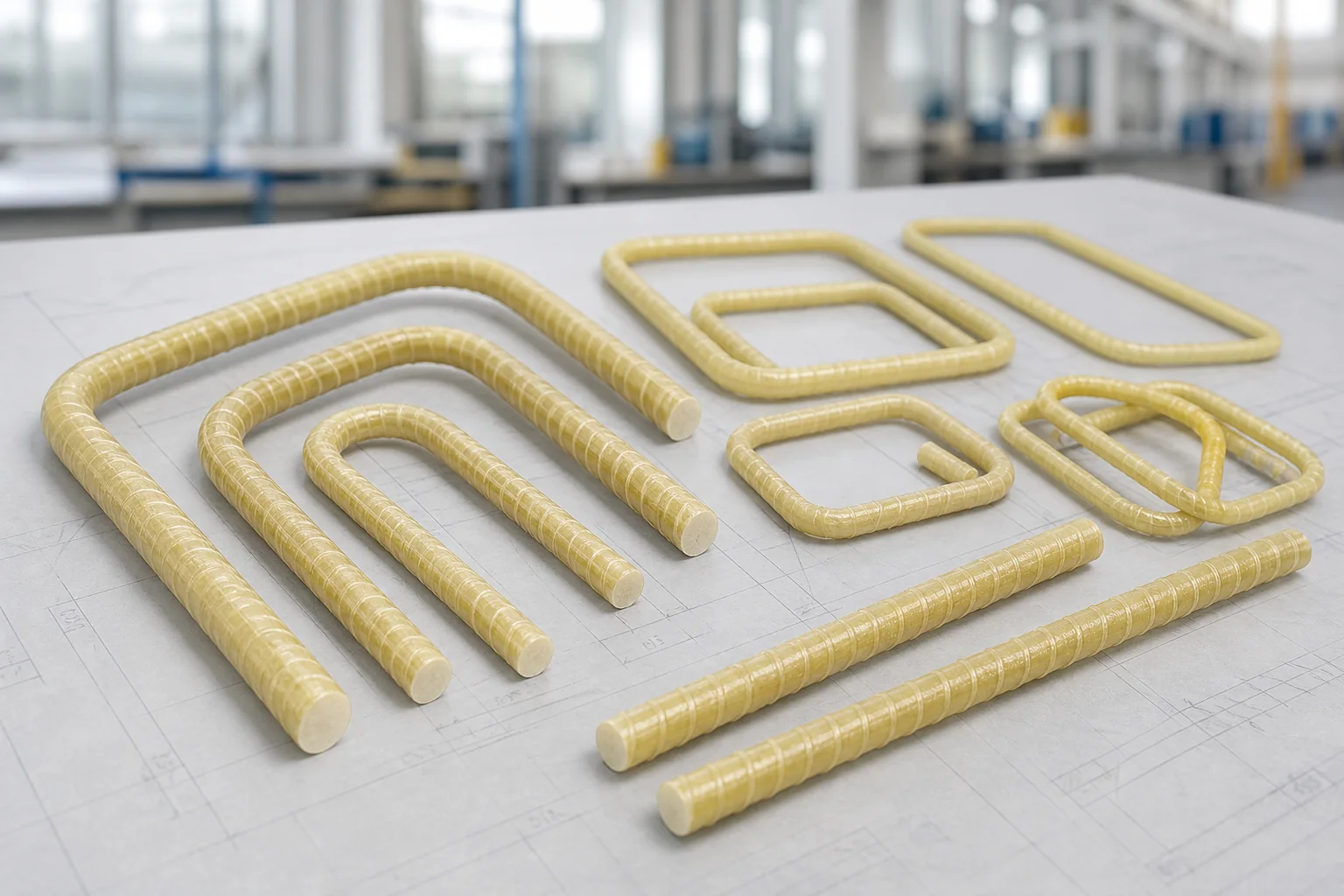 Bent GFRP elements