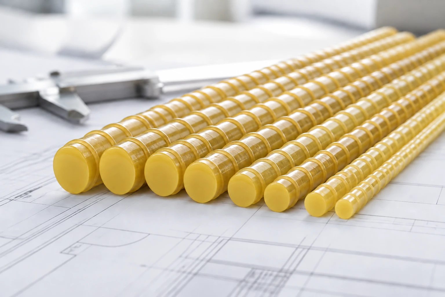 Straight GFRP rebars