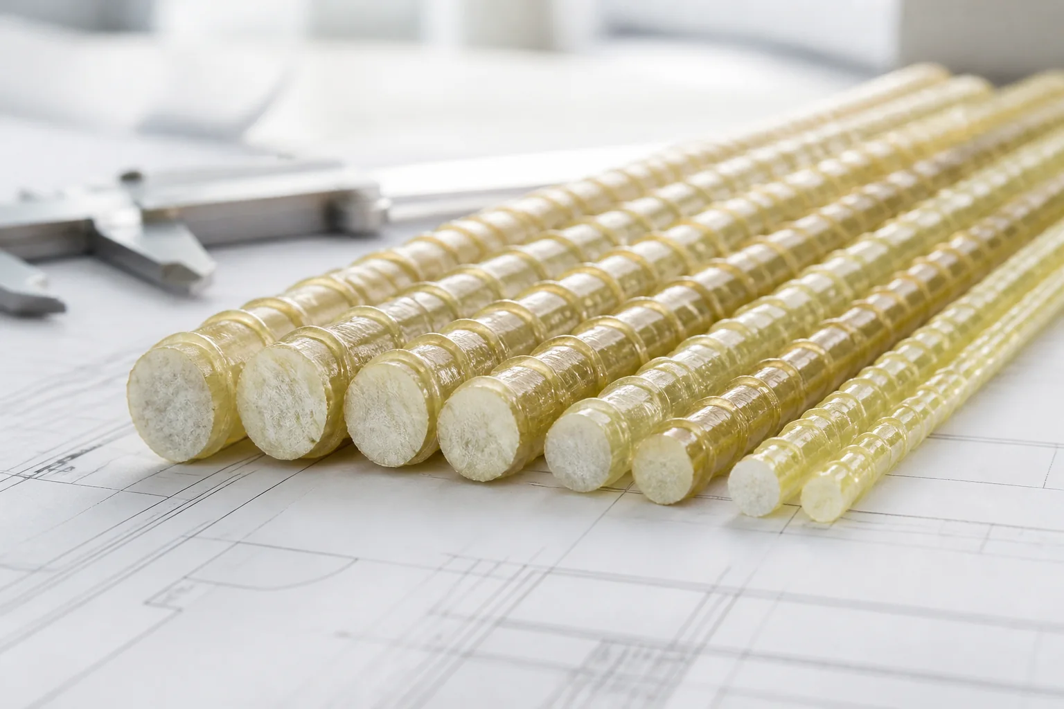 Straight GFRP rebars